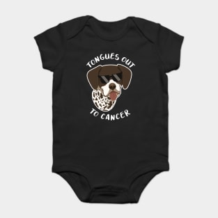 Wyatt - Tongues out to Cancer (dark version) Baby Bodysuit